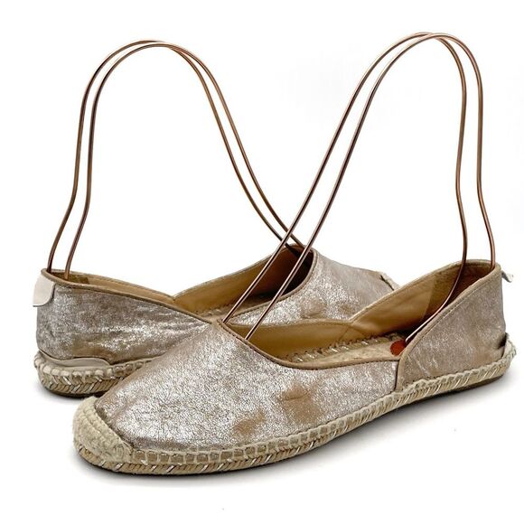 Rag & Bone Georgie Silver Platinum Espadrille Slip-On Shoe Women’s Size 39.5 | 9 - Picture 16 of 16